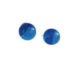 20mm Colorful Round Bead Stud Earrings Resin Transparent Bright Limpid Chuncy Bead Earrings for Women - color: Blue