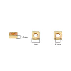 BEADIA 14K Gold Plated Square Spacer Beads 3x1.5mm 50pcs for Jewelry Making Findings Non Tarnish - color: 14K Gold, size: 3x1.5mm Square