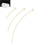 925 Sterling Silver Necklace Extenders Gold Necklace Extender Chain Bracelet Anklet Jewelry Extension for Women, 3 Piece Set (2, 4, 6 Inches) - color: Gold, size: 2 4 6 inch