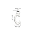 PATIKIL Letter Charm, 50pcs Alphabet Initial Pendant Charm Bulk DIY for Jewelry Making Bracelets Earrings Necklace - style: C