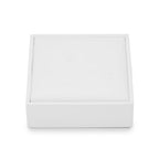 PU Leather Earring Stand Display Holder Organizer Jewelry Showcase (White) - size: 3.15" x 3.15" x 0.99"