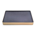 Metal Jewelry Tray, Valet Tray, Bedside Table and Desktop Organizer. It is Stackable and can be Used to Display Watches, Rings, Earrings and Bracelets（Blue） - color: Blue