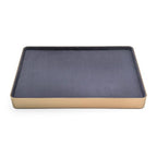 Metal Jewelry Tray, Valet Tray, Bedside Table and Desktop Organizer. It is Stackable and can be Used to Display Watches, Rings, Earrings and Bracelets（Blue） - color: Blue