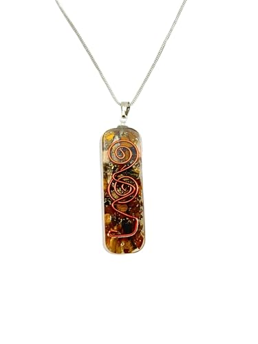 Crystal Necklace Pendant for Women Men - Orgone Necklace Pendant of Healing Crystal for Protection-Spiritual Jewelry - color: Tigers Eye