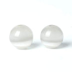 100Pcs Natural Stone Beads 6mm White Cat's Eye Round Loose Gemstone Energy Healing Beads Hole Size 1mm DIY Smooth Beads for Bracelet Necklace Earrings Jewelry Making - color: Cat's Eye, size: 6mm