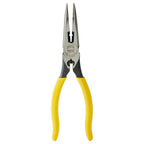 Klein Tools D203-8NCR Long Nose Side-Cutter Strip/Crimp Pliers, Induction Hardened and Heavier For Increased Cutting Power, 8-Inch - style: Side Cutting/Wire Stripping/Crimping