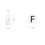 Amaney Letter Beads F 100pcs 7x4mm White Round Acrylic Black Alphabet for Bracelet Jewelry Making - color: F