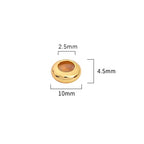 BEADIA 18K Gold Plated Stopper Beads 10x4.5mm 20pcs Rondelle Insert Silicon Length Adjust Spacer Beads for Jewelry Making Findings - color: Rondelle, size: 10x4.5mm