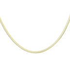 HARFINGTON Herringbone Necklaces Stainless Steel Snake Chain Necklace Adjustable Flat Chain for Women Jewelry Gift - color: Gold, size: 18" x 0.16"