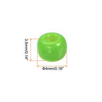 HARFINGTON 2000Pcs Small Glass Beads 6/0 4mm Loose Tiny Round Small Beads for Bracelet Earring Rings Jewelry Making, Grass Green - color: Grass Green