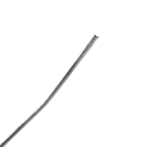 Mandala Crafts 19 Strand Beading Wire for Jewelry Making - 98 FT 22 Gauge Stainless Steel Braided Tiger Tail Wire for Bead Stringing - size: 19 Strands 22 Gauge 0.6MM 98FT