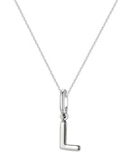 OVRUNS Initial Charm for Women,Letter Bracelet Necklace Charms Alphabet Pendant Charms With Clasp - color: Silver, style: Letter L