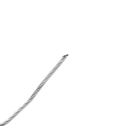 Mandala Crafts 7 Strand Beading Wire for Jewelry Making - 32 FT 18 Gauge Stainless Steel Braided Tiger Tail Wire for Bead Stringing - size: 7 Strands 18 Gauge 1MM 32FT