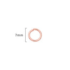 BEADIA Rose Gold Plated Jump Rings Non Tarnish 7mm 300pcs for Jewelry Making Findings - color: Rose Gold, size: 0.7x7mm