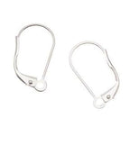 Adabele 20pcs Hypoallergenic Earring Hooks Leverback Ear Wire 19mm Long Sterling Silver Plated Brass for DIY Craft Earrings Jewelry Making CF195-1 - color: Silver/design #2, size: 19mm (20pcs)