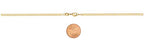 Barzel 18K Gold Plated Mariner Chain Necklace for Women, Flat Marina - Made in Brazil - color: 3MM Gold, size: 18 Inches