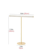 T-Bar Necklace Bracelet Organizer Stand, Velvet Jewelry Hanger Display Stand, Necklace And Bracelet Holder Rack for Men Women (Beige) - color: Beige