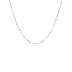 Destin Jewelry Paperclip Chain Necklace for Women, Waterproof 18K Gold Plated Stainless Steel, Hypoallergenic, Adjustable Layering Chain, Tarnish-Resistant, 2.5–6.5mm - color: Stainless Steel, size: 16" + 2", style: 2.5 MM