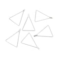 Adabele 100pcs Hypoallergenic Silver Triangle Beading Hoop Link Jewelry Findings Connector Component for DIY Craft Earrings Jewelry Making CF130-3 - size: Triangle Hoop (2 inch Long)