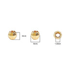 BEADIA 14K Gold Plated Laser Round Spacer Beads 4x4mm 50pcs for Jewelry Making Findings Non Tarnish - color: 14K Gold, size: 4mm Laser