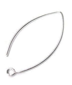 10pcs Adabele Authentic Sterling Silver V Shape Drop Marquise Earring Hooks 40mm Long Ear Wire (Wire 0.8mm/20 Gauge) for DIY Earrings Jewelry Making SS249-8 - color: Sterling Silver, size: 0.8mm wire (20 gauge) - 10pcs