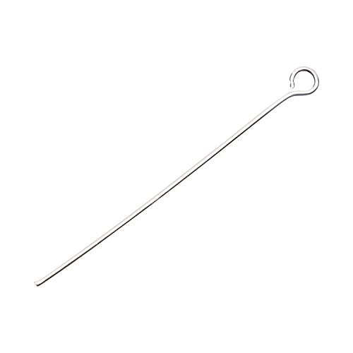 Shapenty 200PCS Mini Metal Wire Eyepins Beading Small Open Eye Head Pins Needles Bulk for DIY Craft Bead Earring Pendant Necklace Bracelet Jewelry Charm Finding Making (35mm/1.38inch, Silver) - color: Silver, size: 35 mm