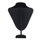 Comelyjewel Necklace Display Stand Set of 3, 8.7" Velvet Jewelry Bust for Necklaces & Earrings, Tangle-Free Organizer for Dresser, Jewelry Display for Home & Vendors (Black)