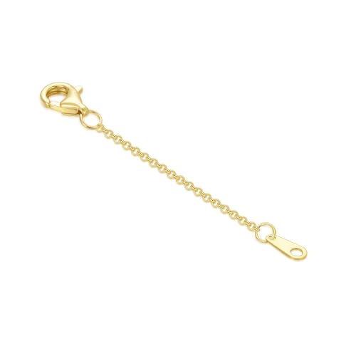 10K Yellow Gold 1"/2"/3" Necklace Extender Chain with Lobster Clasp/Spring Clasp Gold Necklace Extender Bracelet Anklet Extension Chain Necklace Bracelet Extender 10K Gold - size: 1inch, style: style 9