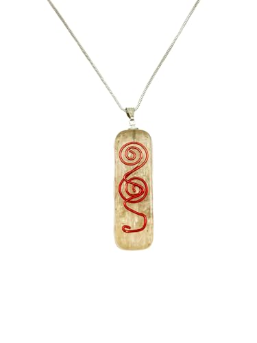 Crystal Necklace Pendant for Women Men - Orgone Necklace Pendant of Healing Crystal for Protection-Spiritual Jewelry - color: Selenite