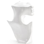 SOUJOY Jewelry Mannequin Display, Resin Display Stand Bust, Boutique Earring Holder Organizer for Show Jewelry, Necklace, Earrings, Rings, White