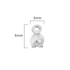 BEADIA Platinum Plated End Caps Non Tarnish 3x6mm 200pcs for Jewelry Making Findings - color: End Caps Platinum, size: 3x6mm