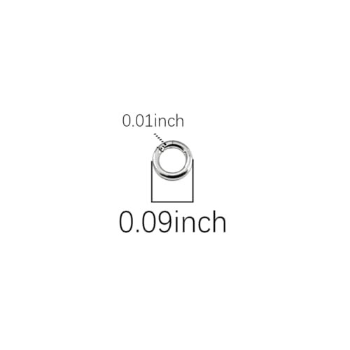 BEADIA 925 Sterling Silver Jump Rings 0.5x2.5mm 150pcs for Jewelry Making Findings - size: 0.5x2.5mm