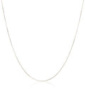 Amazon Essentials Sterling Yellow Gold or Silver Thin 0.8mm Box Chain Necklace - color: Silver, size: 18"