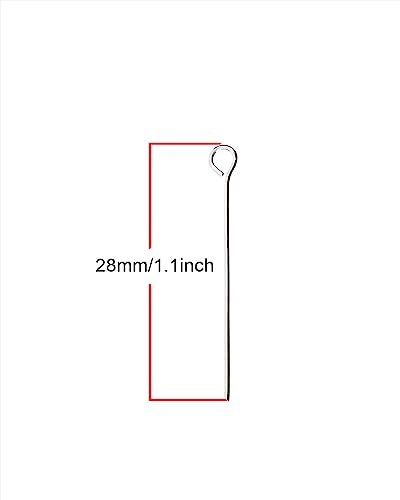 Shapenty 200PCS Mini Metal Wire Eyepins Beading Small Open Eye Head Pins Needles Bulk for DIY Craft Bead Earring Pendant Necklace Bracelet Jewelry Charm Finding Making (28mm/1.1Inch, Silver) - color: Silver, size: 28 mm