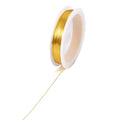 Cheriswelry 24 Gauge 0.5mm Gold Copper Beading Wire Bendable Metal Craft Wire Tarnish Resistant Copper Wire for DIY Jewelry Making Accessory, 75.46 Feet - size: 24 Gauge(0.5mm)