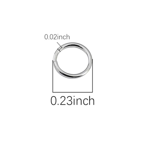 BEADIA 925 Sterling Silver Jump Rings 0.7x6mm 20pcs for Jewelry Making Findings - size: 0.7x6mm