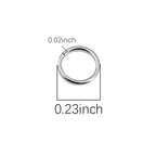 BEADIA 925 Sterling Silver Jump Rings 0.7x6mm 20pcs for Jewelry Making Findings - size: 0.7x6mm