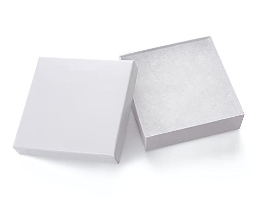 GEFTOL Jewelry Gift Boxes 40 Pack 3.5x3.5x1 Inch Cardboard Jewelry Boxes,Small Gift Boxes for Jewelry Earrings Necklaces Handmade Bangles Bracelets(White) - color: White, size: 3.5x3.5x1 Inch (Pack of 40)