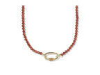 Kendra Scott, Women's, Emery Beaded Strand Necklace - color: Gold Orange Goldstone
