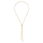 Gold Silver Necklace for Women Y Chain Adjustable Gold Long Necklaces Fashion Dainty Jewelry - color: gold A