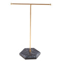 Jewelry Stand Display Necklace Holder T-Bar Plated Metal Tabletop Jewelry Tower For Earring