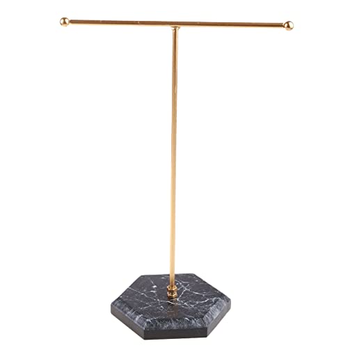 Jewelry Stand Display Necklace Holder T-Bar Plated Metal Tabletop Jewelry Tower For Earring