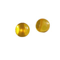 20mm Colorful Round Bead Stud Earrings Resin Transparent Bright Limpid Chuncy Bead Earrings for Women - color: Yellow