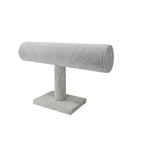 Jewelry Organizer Stand for Women - T-Bar Bracelet, Watch & Hair Tie Storage Display Rack with Travel-Friendly Design(Grey Velvet) - color: Grey Velvet