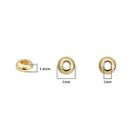 BEADIA 14K Gold Plated Roudelle Spacer Beads 5x1.8mm 50pcs for Jewelry Making Findings Non Tarnish - color: 14K Gold, size: 5x1.8mm Roudelle