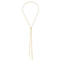 Gold Silver Necklace for Women Y Chain Adjustable Gold Long Necklaces Fashion Dainty Jewelry - color: gold C