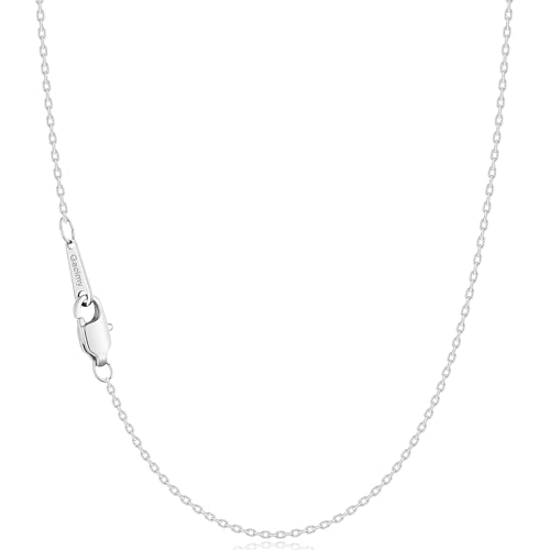 Gacimy Chain Necklace for Women, 14K Gold Plated/Silver Tone Cable Chain for Women, 1.1/1.3mm Thin Dainty Necklace Chains 16-24 Inch - size: 24 Inches, style: 1.3mm Silver