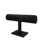 Jewelry Organizer Stand for Women - T-Bar Bracelet, Watch & Hair Tie Storage Display Rack with Travel-Friendly Design(Black PU Leather) - color: Black PU Leather