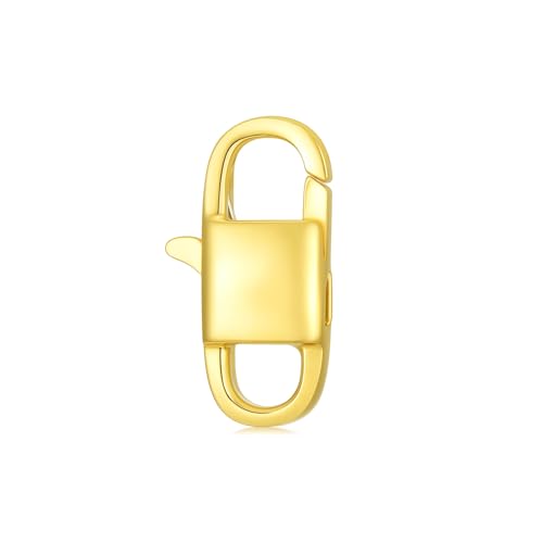 18K Gold Jewelry Clasp Necklace Extender Clasp Bracelet Extension Connector for DIY Necklace Bracelet Anklet Jewelry Making (Style 6) - style: Style 6