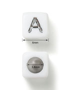 Deinduser 1064 Pcs Silver Letter Beads - White Square Alphabet Beads for Bracelets and Jewelry Making - Acrylic With Silver Inked Letters - color: White beads with Silver inked letter, size: Square 6*6mm